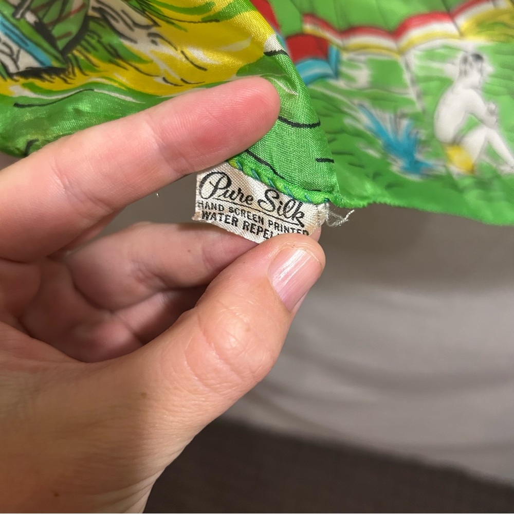 1950's Florida silk scarf - Picture 3 of 3